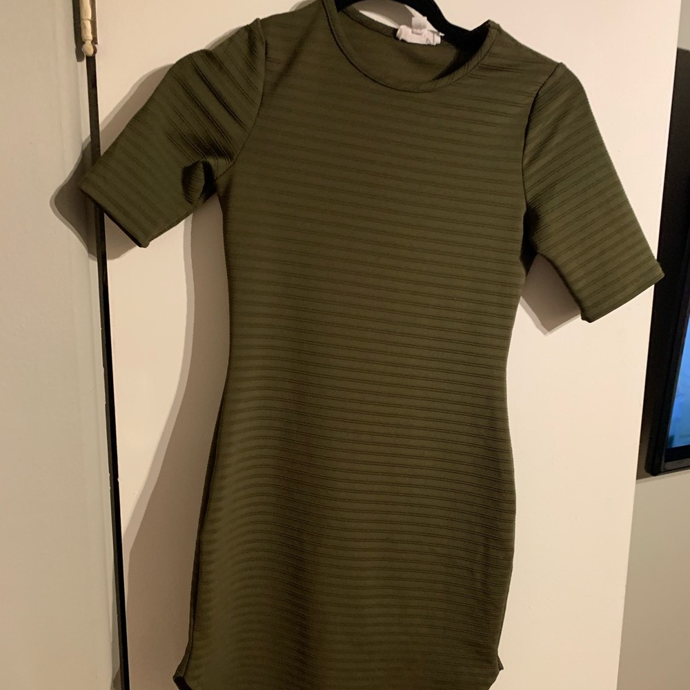 A’GACI Dark Green Bodycon Dresz